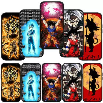 для Samsung Galaxy S24 S23 iPhone 16 15 14 Xiaomi Redmi Note 13 12 11 10 8 Plus 9 Pro Max X XR чехол для телефона Lovely Dragon Ball Goku OPPO Huawei Cover for iPhone (6)(6s) аэро