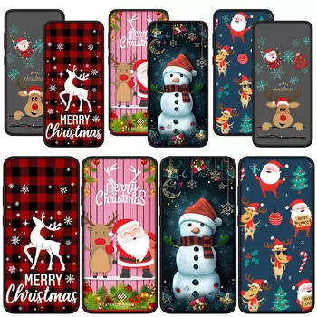 для Samsung Galaxy S24 S23 iPhone 16 15 14 Xiaomi Redmi Note 13 12 11 Pro Max X 9 10 XR A05 OPPO A15 Huawei чехол для телефона Merry Christmas Tree Deer Gift for Redmi 9A экрю