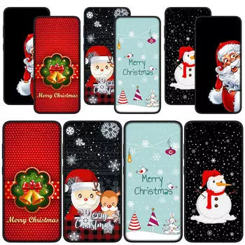 для Samsung Galaxy S24 S23 iPhone 16 15 14 Xiaomi Redmi Note 13 12 11 Pro Max X 8 9 10 XR OPPO Huawei чехол для телефона Санта-Клаус Веселая рождественская елка олень for Samsung Galaxy A04 болюс