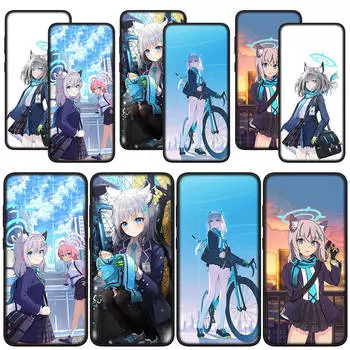 для Samsung Galaxy S24 S23 iPhone 16 15 14 Xiaomi Redmi Note 13 12 11 Pro Max X 8 9 10 XR A05 OPPO A15 Huawei чехол для телефона Shiroko Blue Archive Cover for iPhone 14 болюс