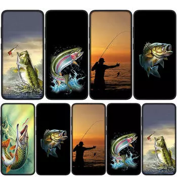 для Samsung Galaxy S24 S23 iPhone 16 15 14 Xiaomi Redmi Note 13 12 11 Plus 9 Pro Max X XR Чехол для телефона Fly Trout Carp Rod Fish OPPO Huawei Cover for Huawei Y9 2019 болюс