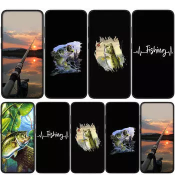 для Samsung Galaxy S24 S23 iPhone 16 15 14 Xiaomi Redmi Note 13 12 11 Plus 9 Pro Max X XR Чехол для телефона Fishing Fly Trout Carp Rod Fish OPPO Huawei Cover for Redmi Note 10 Pro болюс