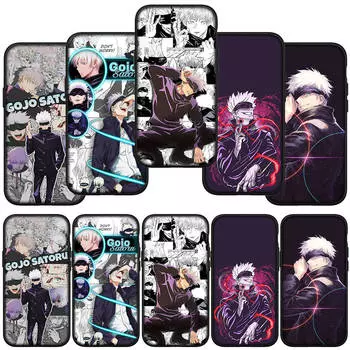 для Samsung Galaxy S24 S23 iPhone 16 15 14 Xiaomi Redmi Note 13 12 11 10 Plus 9 Pro Max X XR Чехол для телефона Comics Jujutsu Kaisen Gojo Satoru OPPO Huawei for Xiaomi Poco F6 болюс