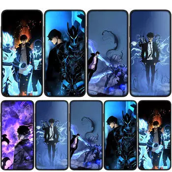 для Samsung Galaxy S24 S23 iPhone 16 15 14 Xiaomi Redmi Note 13 12 11 10 9 Pro Max X XR чехол мультфильм Sung Jinwoo Solo Leveling Arise OPPO Huawei чехол for iPhone 12 Pro аэро