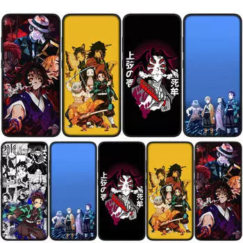 для Samsung Galaxy S24 S23 iPhone 16 15 14 Xiaomi Redmi Note 13 12 11 Plus 9 Pro Max X XR Чехол для телефона Demon Slayer Kokushibo Kamado Tanjiro OPPO Huawei for iPhone SE 2020 ceil