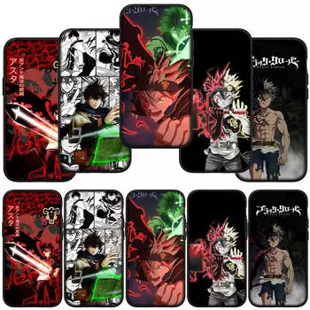 для Samsung Galaxy S24 S23 iPhone 16 15 14 Xiaomi Redmi Note 13 12 11 10 8 Plus 9 Pro Max X XR 14C A16Чехол для телефона Asta Black Clover OPPO Huawei Cover for Huawei P20 Lite 2018 ceil