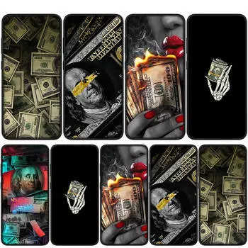 для Samsung Galaxy S24 S23 iPhone 16 15 14 Xiaomi Redmi Note 13 12 11 10 8 Plus 9 Pro Max X XR Чехол для телефона Плакат Деньги 100 долларов OPPO Huawei Чехол for Samsung Galaxy A51 экрю