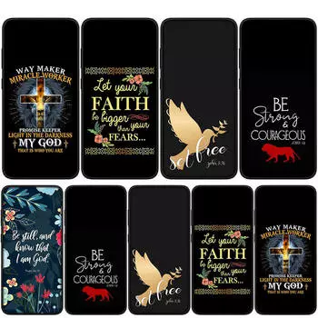 для Samsung Galaxy S24 S23 iPhone 16 15 14 Xiaomi Redmi Note 13 12 11 10 Plus 9 Pro Max X XR чехол христианский Бог Иегова Библия стих OPPO Huawei чехол for iPhone 12 аэро