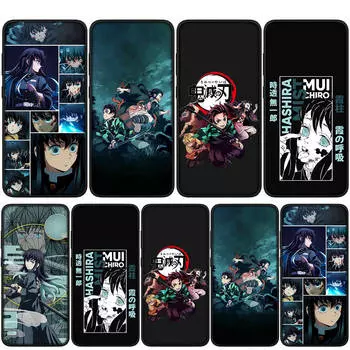 для Samsung Galaxy S24 S23 iPhone 16 15 14 Xiaomi Redmi Note 13 12 11 10 Plus 9 Pro Max X XR чехол для телефона Demon Slayer Muichiro Tokito OPPO Huawei Cover for Samsung Galaxy A70 ceil