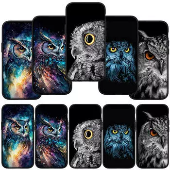 для Samsung Galaxy S24 S23 S22 S20 iPhone 16 15 14 Xiaomi Redmi Note 13 12 11 10 8 Plus 9 Pro 14C 13C Max X XR чехол для телефона сова птица OPPO Huawei чехол for Redmi 12C аэро