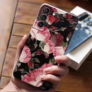 Для Samsung Galaxy S24 S23 S22 S21 S20 S 23 Ultra FE Plus S24Ultra S23Ultra чехол 3D Rose Мягкий силиконовый чехол для телефона Samsung S22 Ultra