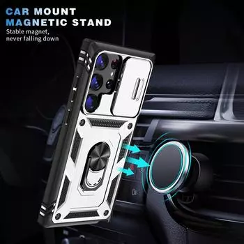 Для Samsung Galaxy S24 S23 S22 Ultra Plus чехол с магнитным кольцом для линз, противоударный защитный чехол, аксессуары for Galaxy S22