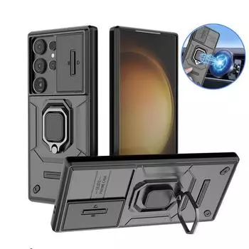 Для Samsung Galaxy S24 Ultra чехол противоударный защитный держатель объектива защитный чехол для Samsung S24 + Plus S 24 Ultra задняя крышка For Galaxy S24 чёрный