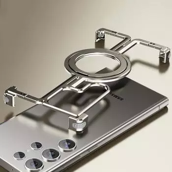 Для Samsung Galaxy S25 Ultra S24 Ultra Plus Магнитный алюминиевый сплав противоударный жесткий чехол для телефона Samsung S24 чёрный