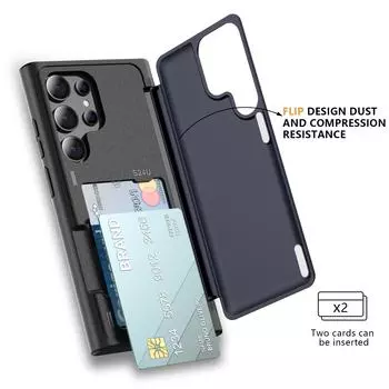 Для Samsung Galaxy S24 Ultra S23 FE Plus S22 S21 A71 A82 M53 A24 A54 M33 A23 A34 A32 LTE матовый слот для карт, откидная крышка-кронштейн for S24