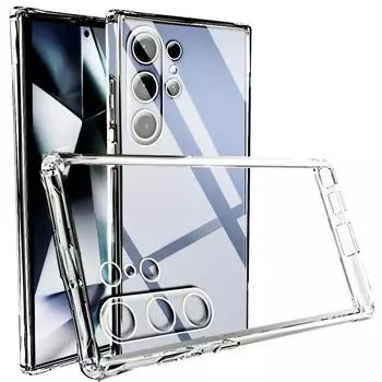 Для Samsung Galaxy S24 Ultra S23 S21 FE S22 Plus S23fe Прозрачный чехол для телефона Противоударный прозрачный силиконовый бампер Мягкая задняя крышка For Samsung S21Ultra прозрачный