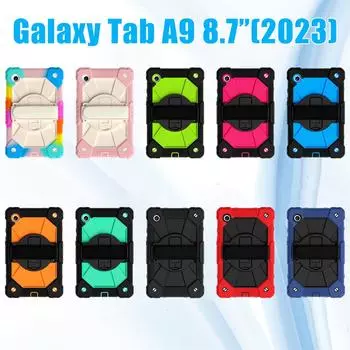 Для Samsung Galaxy Tab A9 Samsung Galaxy Tab A9+ Дизайн с плечевым ремнем Вращающаяся на 360° ручка Прочная защитная подставка Противоударный противоударный чехол Samsung Galaxy Tab A9