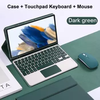 Для Samsung Galaxy Tab S6 Lite A7 10,4 A8 10,5 A9 + S7 S8 S9 11 S7 S8 S9FE Plus 12,4 A7 Lite A9 8,7 S8 S9 Ultra14,6 с клавиатурой S6 Lite 10.4inch красный