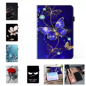 Для Samsung Galaxy Tab S7, S8, S9, Tab A7, Tab S7 FE, Tab S6 Lite, Tab S2, Tab A 8.0, S5e, Tab A 10.1... Роскошный кожаный чехол для планшета с рисунком картин Samsung Galaxy Tab A 9.7