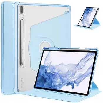 Для Samsung Galaxy Tab S9 S8 11 дюймов прозрачный чехол-подставка Funda Cover для Samsung Galaxy Tab S9 S8 S7 Plus FE 12,4 Чехлы-пеналы Tab S7 FE 12.4 розовый