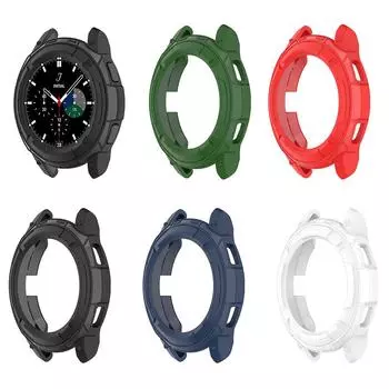 Для Samsung Galaxy Watch4 Classic 46 мм чехол-бампер для часов, защитный экран Black