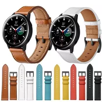Для Samsung Galaxy Watch 3 45 мм кожаный ремешок для часов For Samsung Galaxy Watch 3 45mm чёрный