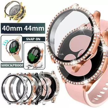 Для Samsung Galaxy Watch 4 5 40/44 мм защитная пленка из закаленного стекла, чехол для экрана For Samsung Galaxy Watch 5 44mm чёрный