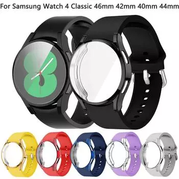 Для Samsung Galaxy Watch 6 Pro, корпус 45 мм + ремешки для часов 20 мм, для Samsung Galaxy Watch 6 Classic, 43 мм, 47 мм, умные часы, спортивный ремешок, браслет