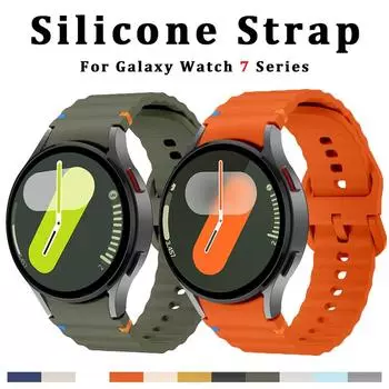 для Samsung Galaxy watch 7 Band FE/5 Pro/6/4 classic 44 мм 40 мм силиконовый спортивный ремешок браслет correa Galaxy watch 7 Strap Galaxy watch 7 40mm