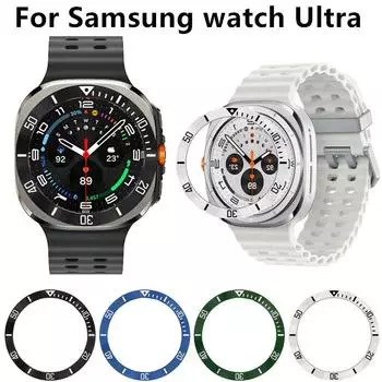 Для Samsung Galaxy Watch 7 Ultra 47 мм безель кольцо металлический защитный чехол чехол для Galaxy Watch Ultra защитный чехол аксессуары A чёрный