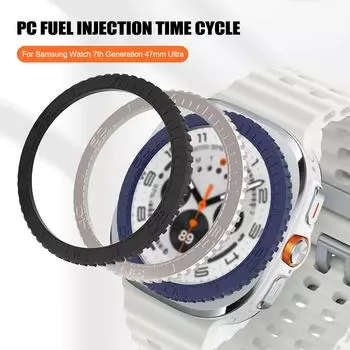Для Samsung Galaxy Watch 7 Ultra PC Time Scale Watch Аксессуар Рамка Круглая Защита Весов R D6F8 black-For Samsung watch 7 ultra
