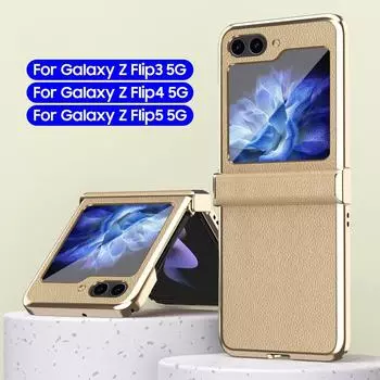 Для Samsung Galaxy Z Flip5 5G гальванический жесткий корпус, универсальный противоударный шарнир для Samsung Galaxy Z Flip4 Galaxy Z Flip5, защитный чехол galaxy z flip 5 белый