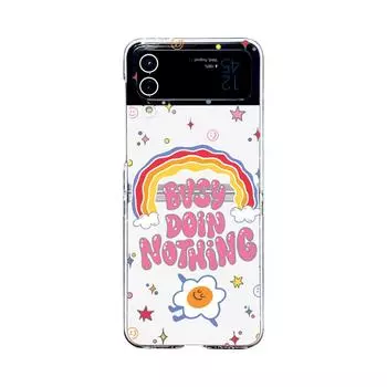 Для Samsung Galaxy Z Flip 4 3 чехол с рисунком радужного яйца, прозрачный складной противоударный чехол, прозрачная жесткая задняя крышка, аксессуары For Galaxy Z Flip 3
