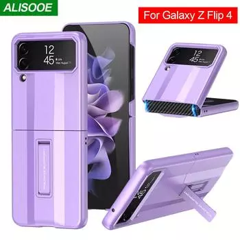 Для Samsung Galaxy Z Flip 4 5g чехол из углеродного волокна с шарнирным механизмом, матовый пластиковый чехол для телефона, чехол для Galaxy Z Flip 4 Flip4 For Galaxy Z Flip 4 темно-красного