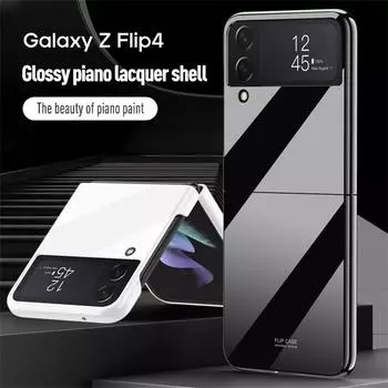 Для Samsung Galaxy Z Flip 4 Flip3 Чехол Роскошный Ультратонкий Глянцевый Чехол Складной Противоударный Защитный Жесткий Чехол Для Samsung Galaxy Z Flip 4 Flip3 For Z Flip 4