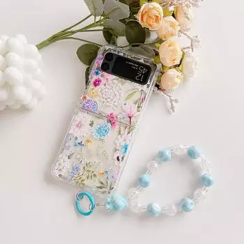 Для Samsung Galaxy Z Flip 4 Zflip 3 чехол Broken Flowers Bracelet прозрачный мягкий силиконовый складной противоударный защитный чехол For Galaxy Z Flip 3