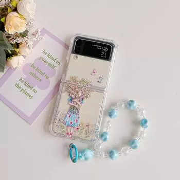 Для Samsung Galaxy Z Flip 4 Zflip 3 5g чехол Bouquet Girl Bracelet прозрачный мягкий силиконовый складной противоударный защитный чехол For Galaxy Z Flip 4