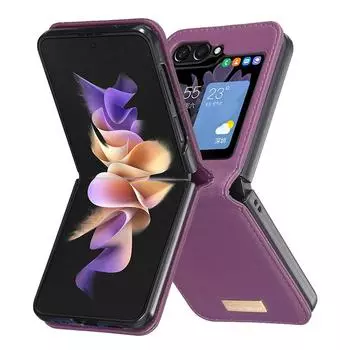Для Samsung Galaxy Z Flip 6 Z Flip 5 чехол 5G кожаный модный деловой чехол для телефона складной защитный противоударный чехол Fundas For Galaxy Z Flip 5