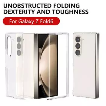 Для Samsung Galaxy Z Fold6/Z Fold 6 тонкий кристально прозрачный прозрачный чехол из жесткого пластика для задней панели телефона из ПК For Galaxy Z Fold 6 чистый