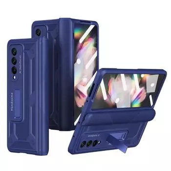 Для Samsung Galaxy Z Fold 2 3 4 чехол с магнитной адсорбцией и подставкой для Z Fold 3 5g полная защита противоударный чехол For Galaxy Z Fold 3 зелёный