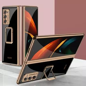 Для Samsung Galaxy Z Fold 2 чехол с покрытием, кольцо для пальца, защитный чехол из твердого стекла для Galaxy Z Fold2 Case Only