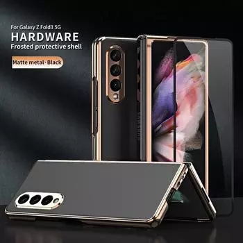 Для Samsung Galaxy Z Fold 3 5g аппаратный корпус матовый корпус встроенный жесткий чехол с полной защитой на 360 градусов для Z Fold3 5g чехол For Galaxy Z Fold 3 синий