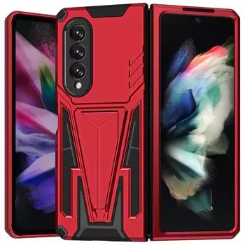 Для Samsung Galaxy Z Fold 3 Чехол Броня Подставка-держатель Прочный силиконовый противоударный чехол для Galaxy Z Fold 3 5g Задняя крышка For Galaxy Z Fold 3 зелёный