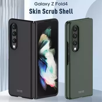 Для Samsung Galaxy Z Fold 4 3 Fold4 чехол Funda роскошный матовый ультратонкий кожаный удобный складной противоударный защитный жесткий чехол для ПК For Z Fold 4 синий
