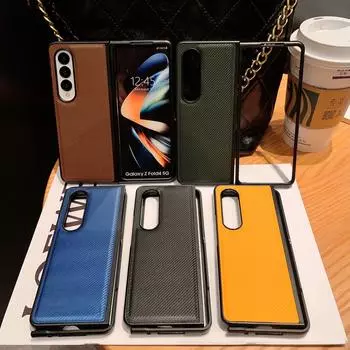 Для Samsung Galaxy Z Fold 4 3 2 5g чехол роскошный деловой простой кожаный ультратонкий матовый противоударный защитный чехол аксессуары for Galaxy Z Fold 3 зелёный