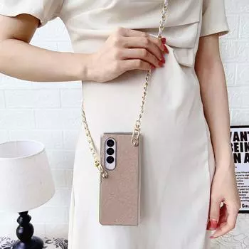 Для Samsung Galaxy Z Fold 4 3 Роскошный чехол с гальваническим покрытием и росписью с браслетом Противоударная защита Жесткая задняя крышка Аксессуары for Samsung Z Fold 3