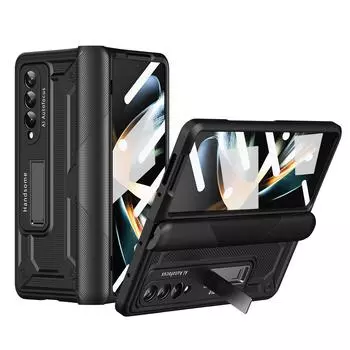 Для Samsung Galaxy Z Fold 4 3 5G Fold4 Fold3 чехол с защитой шарниров Магнитная подставка Жесткий ПК Противоударный Бронированный чехол