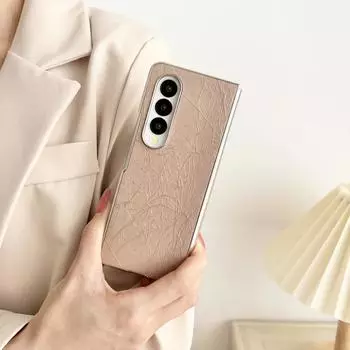 Для Samsung Galaxy Z Fold 4 3 5g Роскошный гальванический чехол с защитой линз Противоударная жесткая задняя крышка с защитой от падения Аксессуары for Galaxy Z Fold 4 красный