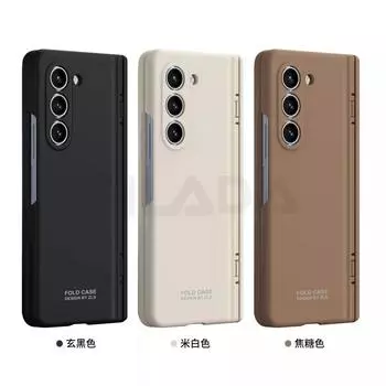Для Samsung Galaxy Z Fold 5 4 чехол закаленная пленка приятная для кожи матовая складная петля дополнительный слот для ручки защита жесткая задняя крышка for Galaxy Z Fold 5