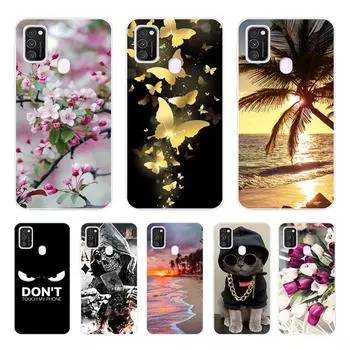 Для Samsung M21 чехол 6.4 мягкий силиконовый чехол TPU для Samsung Galaxy M21 M 21 SM-M215FZGUSER m215 телефон задняя крышка бампер Funda Samsung M21